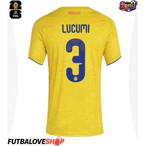Dres Kolumbia Jhon Lucumi #3 Domáci pre Ženy MS 2026 Krátky Rukáv